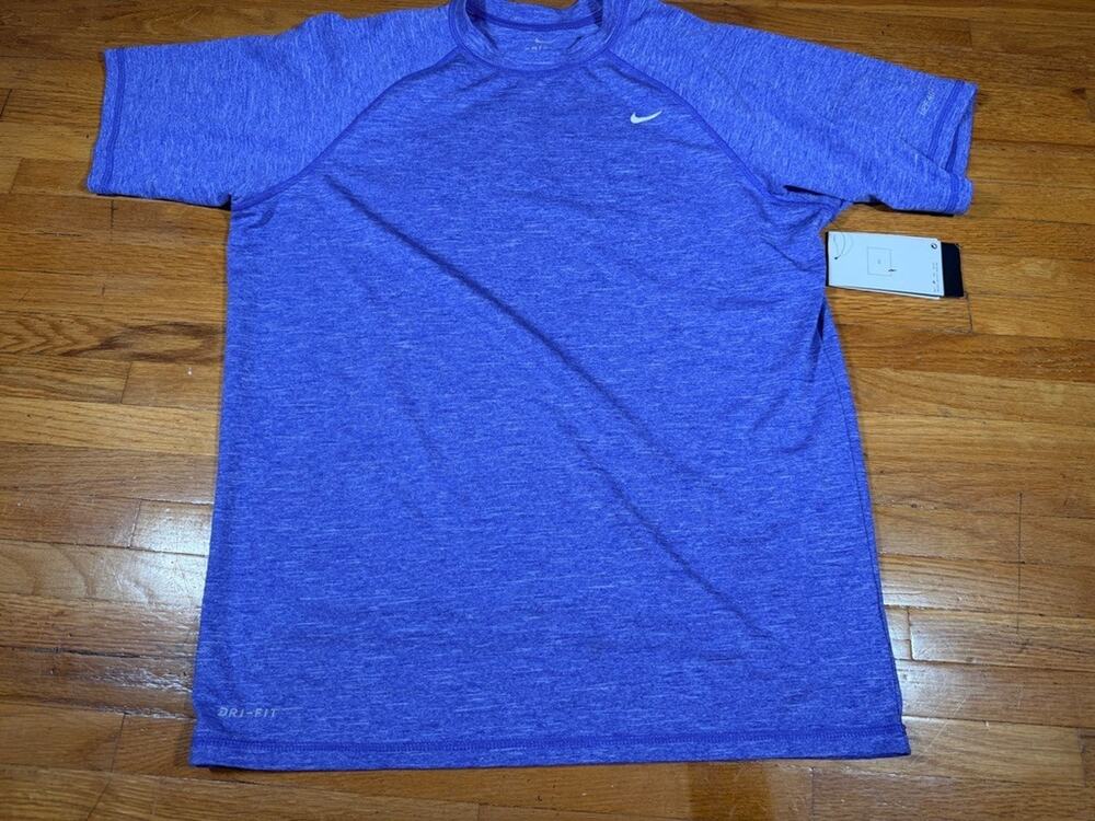 NWT Nike Swim Dri-FIT Men’s Medium Blue Heather Long Sleeve Hydroguard Shirt